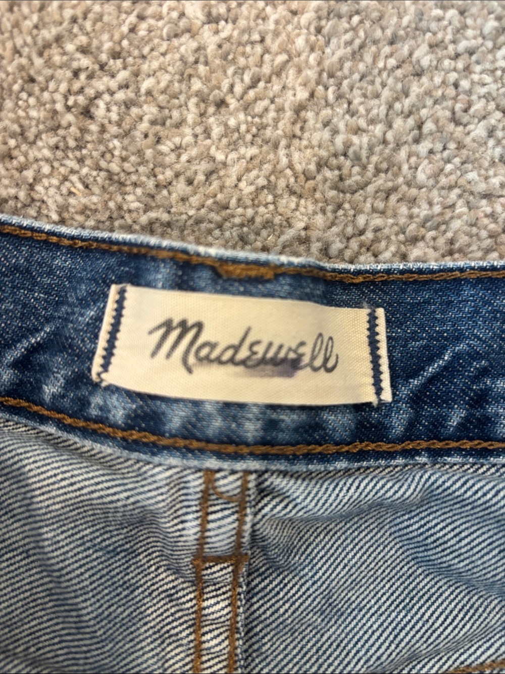 Madewell Dark Blue Wide Leg Jeans - Picture 6 of 7